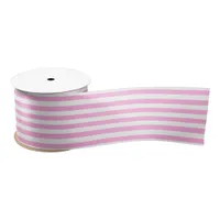Cute Pink and White Classic Striped Satin Ribbon