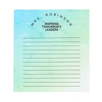 Inspiring Tomorrow's Leaders - Custom Name Teacher Notepad