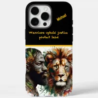 Warrior bonds with lion spirit iPhone 16 pro max case