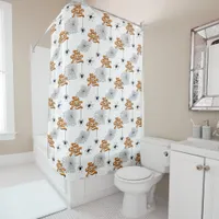 Trick or Treat Typography w/Spiders Pattern ID680 Shower Curtain