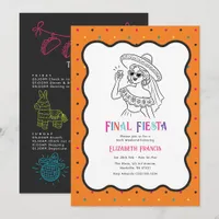 Colorful Final Fiesta Mexican Bachelorette Weekend Invitation