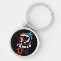 Customizable Bold Urban Spray Paint Monogram "P" Keychain