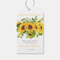 Sunflowers Seed Packet Memorial Funeral Favor Tag