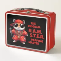 Funny H.A.M.S.T.E.R. Rapmaster with Red Pants Metal Lunch Box