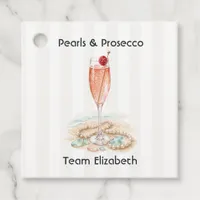 Pearls & Prosecco Coastal Bachelorette Favor Tags