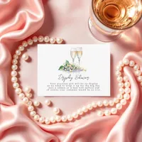 Pearls and Prosecco Display Shower Enclosure Card