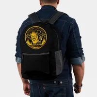 Majestic Bison in Mountain Landscape Printed Backpack