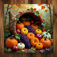 Autumn Harvest and Blessings Cornucopia  Acrylic Print