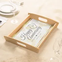 Elegant 3rd Leather Wedding Anniversary Serving Tray