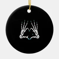 Skeleton Hand Classic Halloween Ceramic Ornament