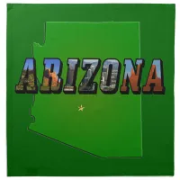 Arizona Map and Picture Text Napkin