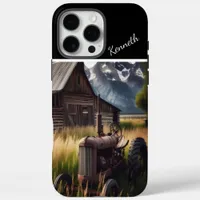 Rustic Tractor Under Mountain Peaks iPhone 16 Pro Max Case