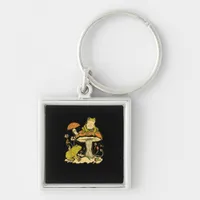 Frog Mushroom Cottagecore Aesthetic Goblincore Cut Keychain