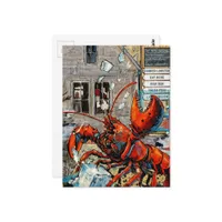 Maine Lobster Breaking Ice Postcard