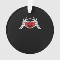 Skeleton Hands A Heart Spooky Halloween Ornament