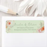 Sage Green Floral Return Address Labels