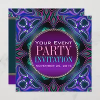 Psychedelic Blacklight Adult Party Invitation