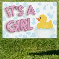 It's a Girl Rubber Duck Yard Sign – Baby Shower La
