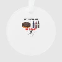 Eat Drink And Be Scary Retro Classic Ornament