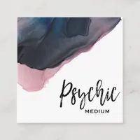 *~* Watercolor Psychic Medium -  Intuitive Reader Square Business Card