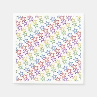 Paper Napkin - Bands of Colored Stars