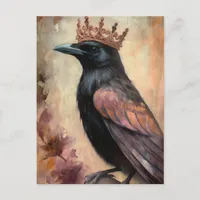 Crow in a Crown Postcard