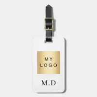 Business company logo initials brand color luggage tag