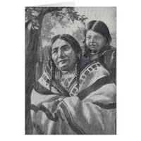 Native Amercan Woman And Child