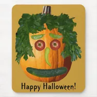 Happy Halloween - Uncut Pumpkin Face Mouse Pad