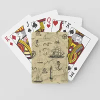 Vintage Nautical Lighthouses Ships Anchor Poker Cards