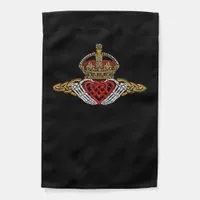 Skeleton Claddagh Color Garden Flag