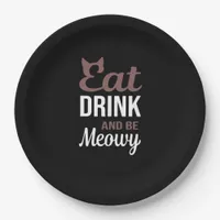 Eat Drink And Be Meowy Creative Style Paper Plates