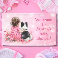 Personalized Welcome to our Baby Shower Pink Banner