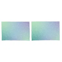 Constellations Green Purple Gradient Stars  Pillow Case