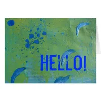 Abstract Green and Blue, Hello!