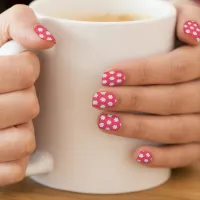 Funky Pink Geometric  Minx Nail Art