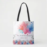 Watercolor Floral Modern Gift for Mom with Quote Tote Bag