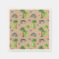 Dinosaur Land Cute Dino Napkins