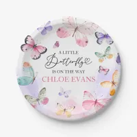 Colorful Butterflies Baby Shower Paper Plates