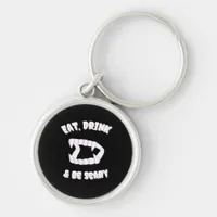 Eat Drink Be Scary Vampire Minimalist Keychain