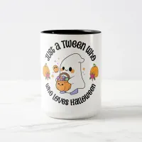 Just a Tween who loves Halloween Two-Tone Coffee Mug