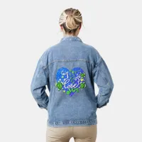 I turtally love you - Valentines Day Denim Jacket