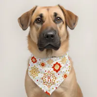 Retro Mid-Century Modern Design Personalized Pet Bandana Collar