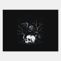 Crow, F-Caw-F Funny Bird Moon Gothic Adult Humor Sign