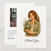 Last Trail Before the Veil Wildflower Bachelorette Thank You Card