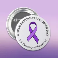 World Pancreatic Cancer Day November Button