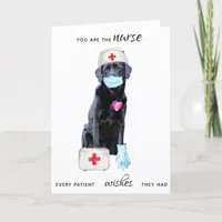 Personalized Nurse Appreciation Cute Dog Nursing Thank You Card