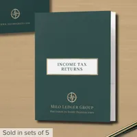 Income Tax Return Folders Gold Compass Logo