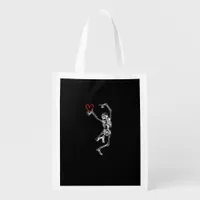 Skeleton Hand Heart Valentines Day Grocery Bag