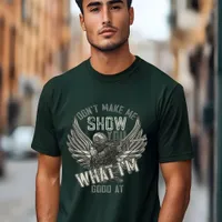 Honoring Bravery and Strength: Soldier with Arms T-Shirt